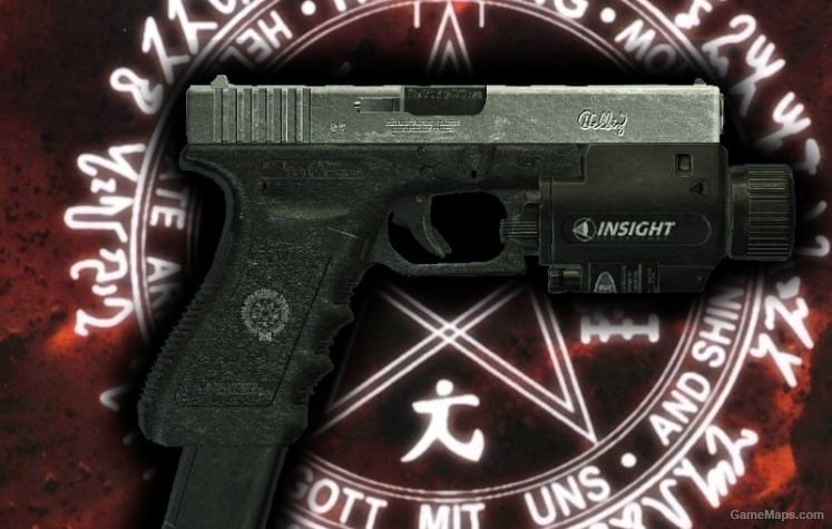 Chrome Hellsing Glock18 (smg replacement)