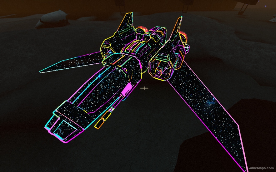 Cosmic Spacecraft (F18 model replace) (+rainbow oultine)