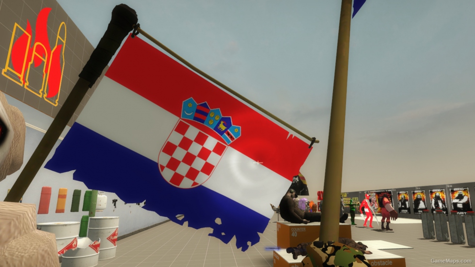 Croatia flag over Golf club