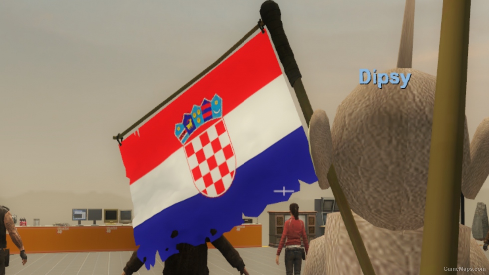 Croatia flag over Golf club