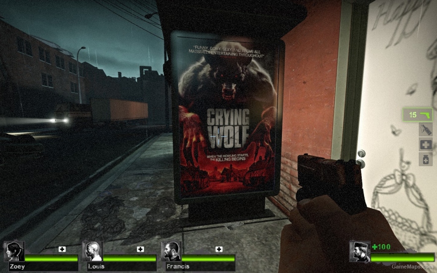 Crying Wolf bus stop ad