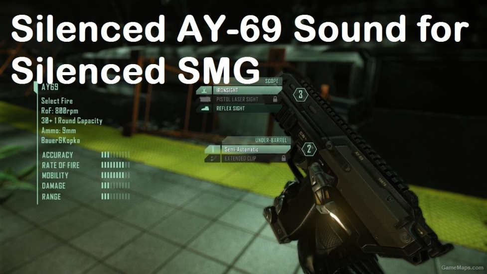 Crysis 2 Silenced AY-69 Sound for Silenced SMG