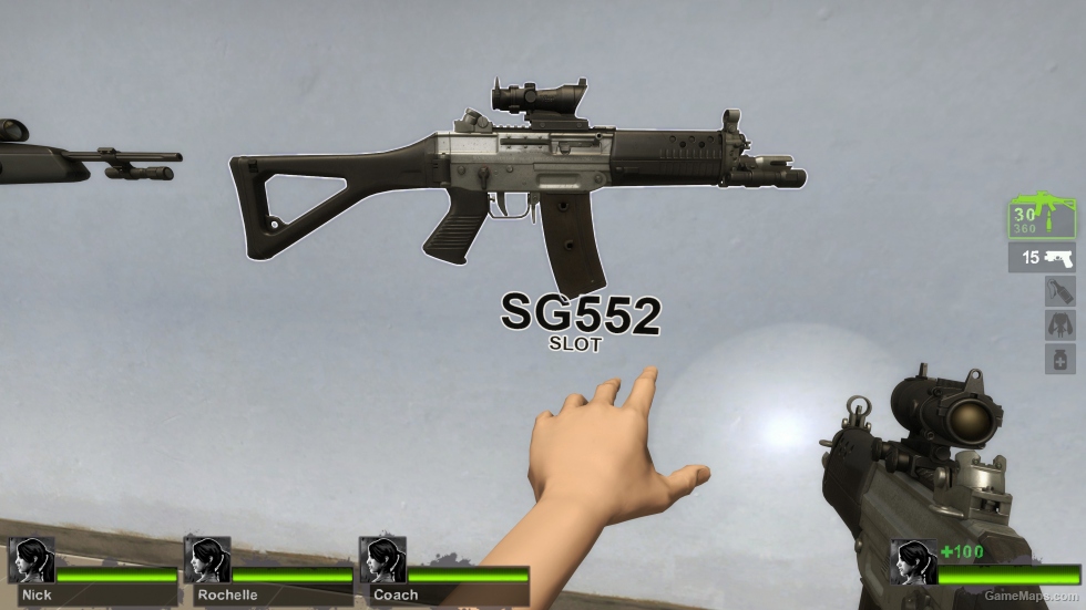Css hidden sig sg552 improved hq model v17 mod for left 4 dead 2