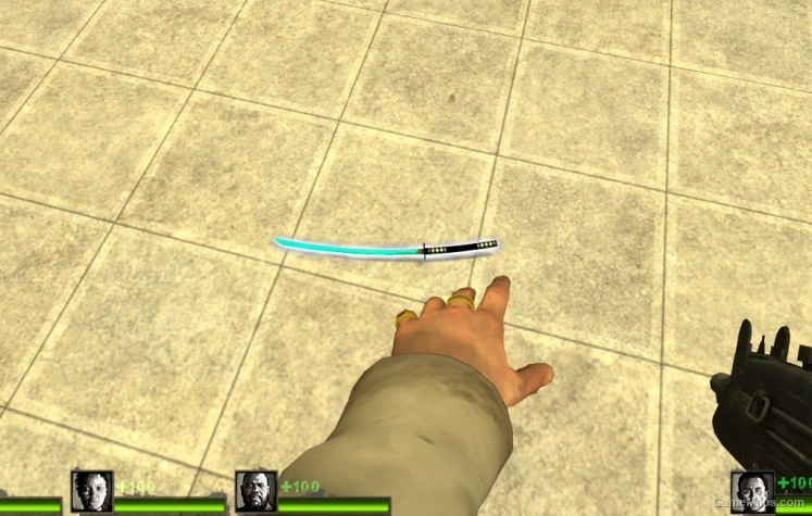 cyan katana