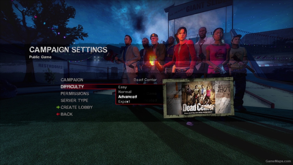 Dark Carnival background video for Left 4 Dead 2 main menu