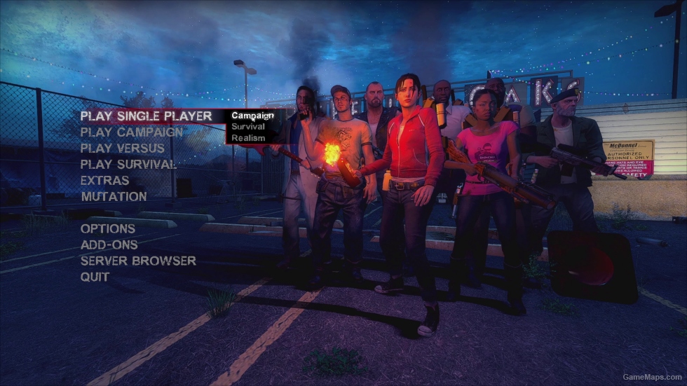 Dark Carnival background video for Left 4 Dead 2 main menu