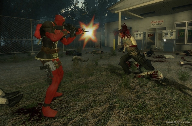 Deadpool French Maid Outfit + 2 Weapons