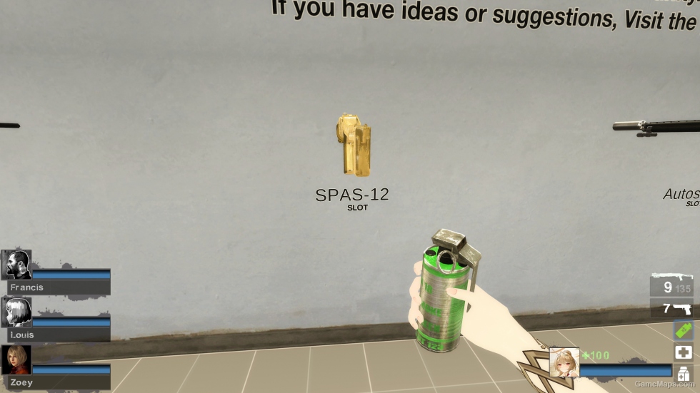 Default Gold Combat Shotgun Pump Action Unfolded (SPAS-12)
