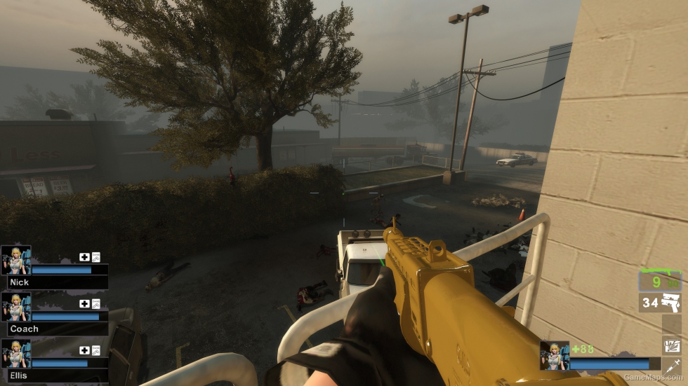 Default Gold Combat Shotgun Pump Action Unfolded (SPAS-12)
