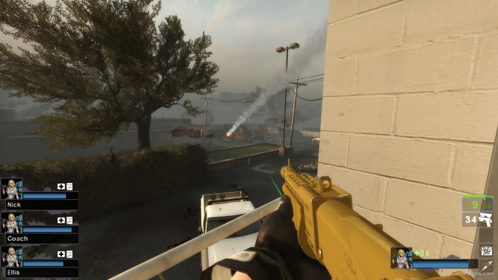 Default Gold Combat Shotgun Pump Action Unfolded (SPAS-12)