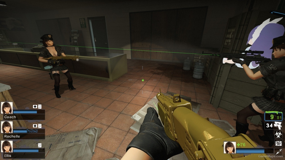 Default Gold Combat Shotgun Pump Action Unfolded (SPAS-12)