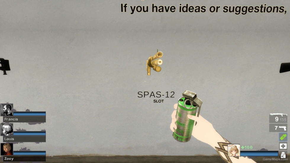 Default Gold Combat Shotgun Pump Action Unfolded (SPAS-12)