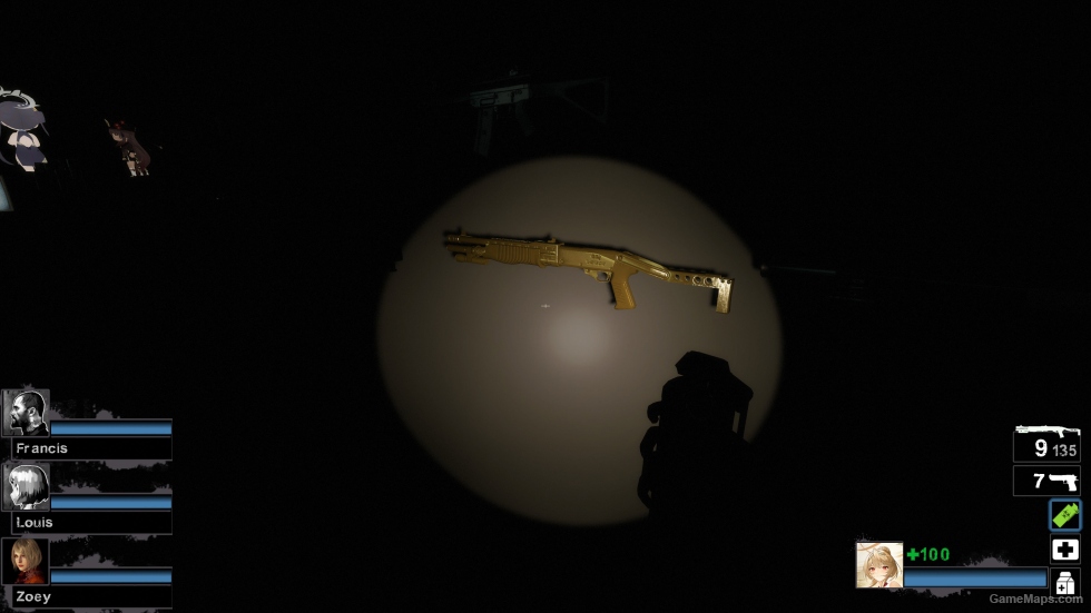 Default Gold Combat Shotgun Pump Action Unfolded (SPAS-12)