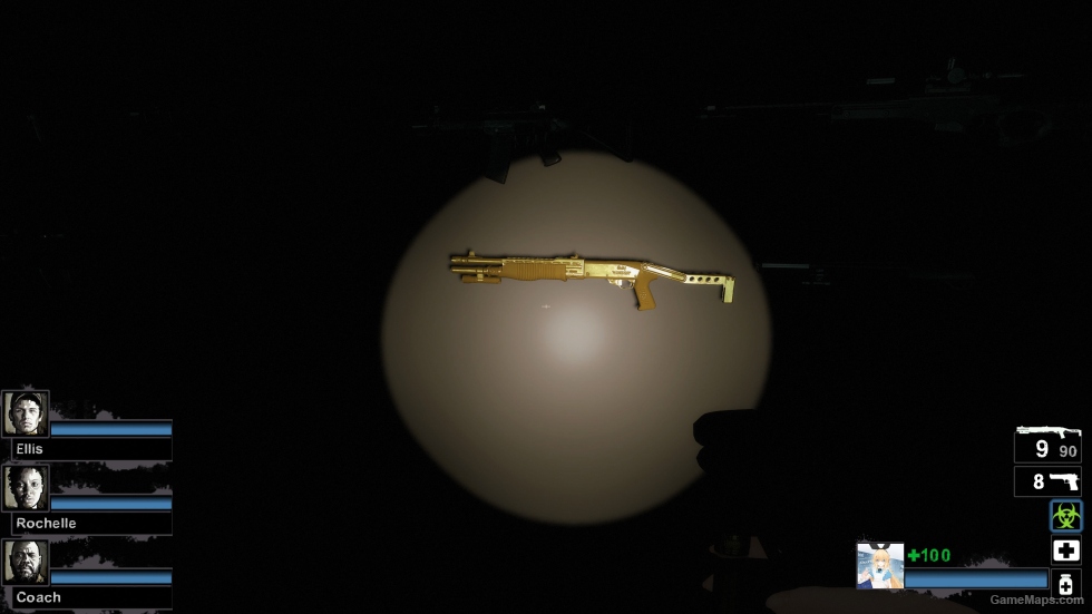Default Gold Combat Shotgun Pump Action Unfolded (SPAS-12)