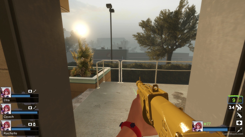 Default Gold Combat Shotgun Pump Action Unfolded (SPAS-12)