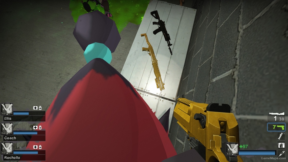 Default Gold Combat Shotgun Pump Action Unfolded (SPAS-12)