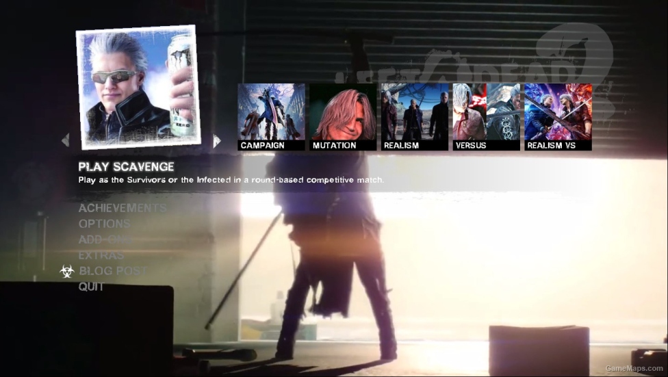 Devil may cry 5 video menu + background icons