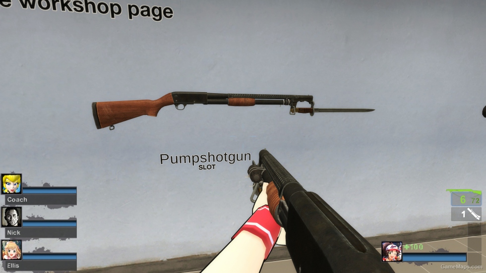 DOI Ithaca Model 37 Trench Gun with Bayonet (Wooden Shotgun) v2