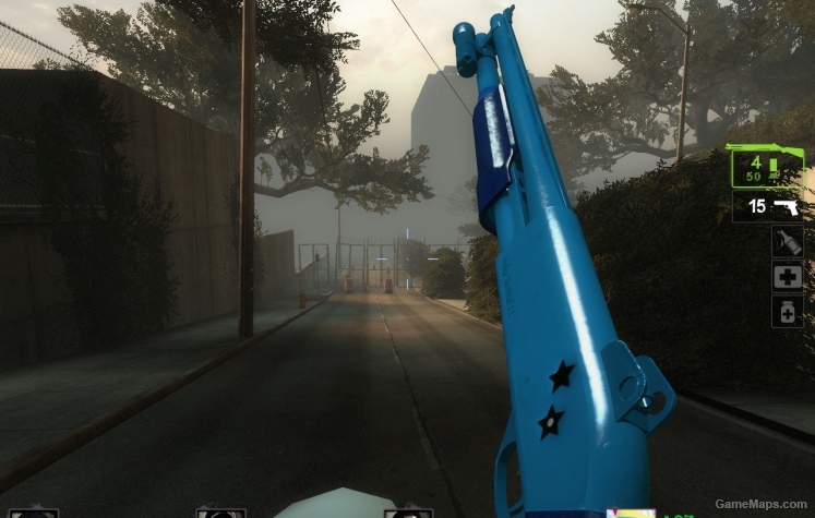 Double Blue Chrome Shotgun