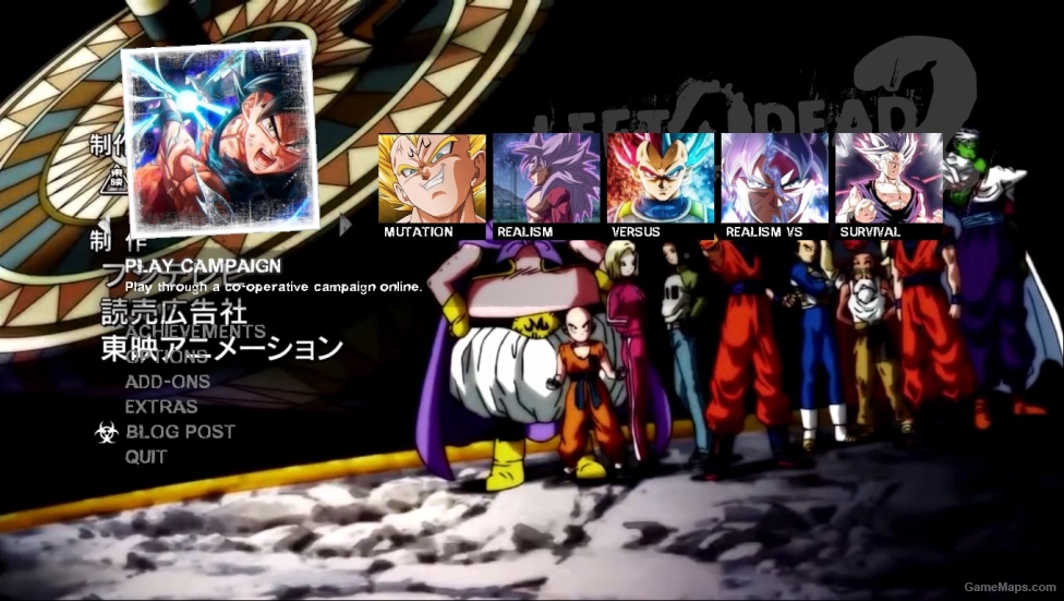 Dragon ball Super Background + Menu icons