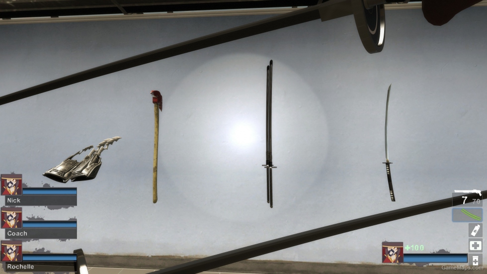 Dual Black Katana on CinnabarFlail's dual blade anims v4 (Machete)