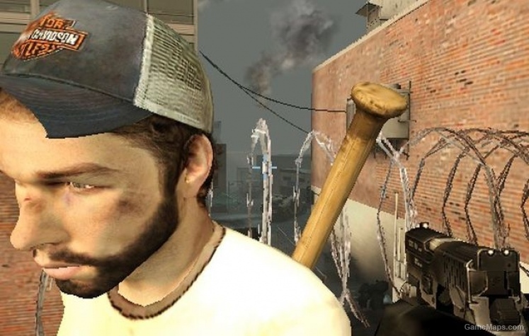 Ellis head with beard and Harley Davidson cap