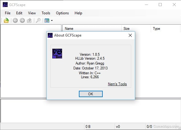 GCFScape v1.8.5 Edit files VPK