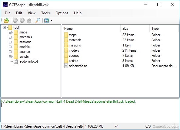 GCFScape v1.8.5 Edit files VPK
