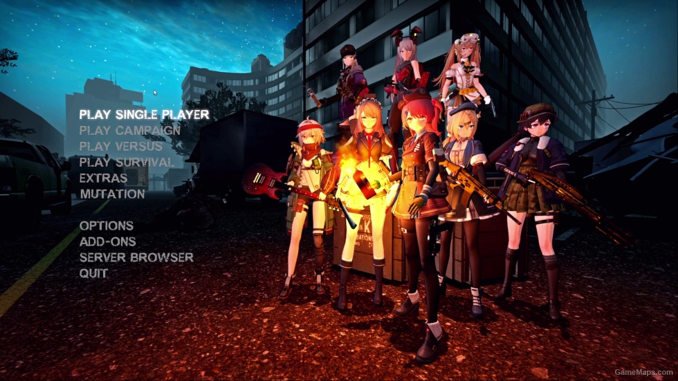 Girls' Frontline 2 background video for Left 4 Dead 2 main menu