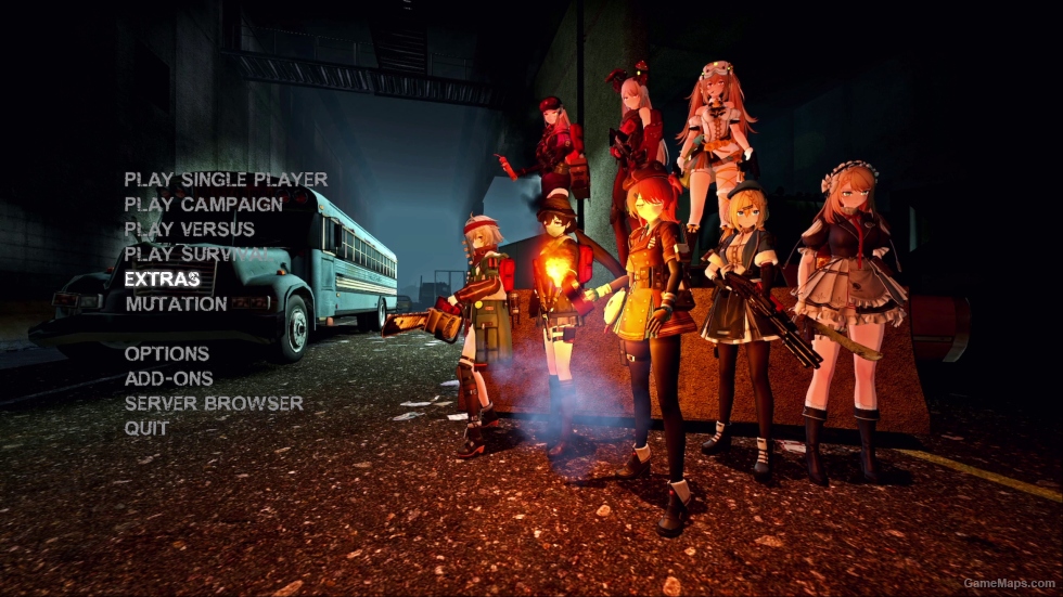 Girls' Frontline 2 background video for Left 4 Dead 2 main menu