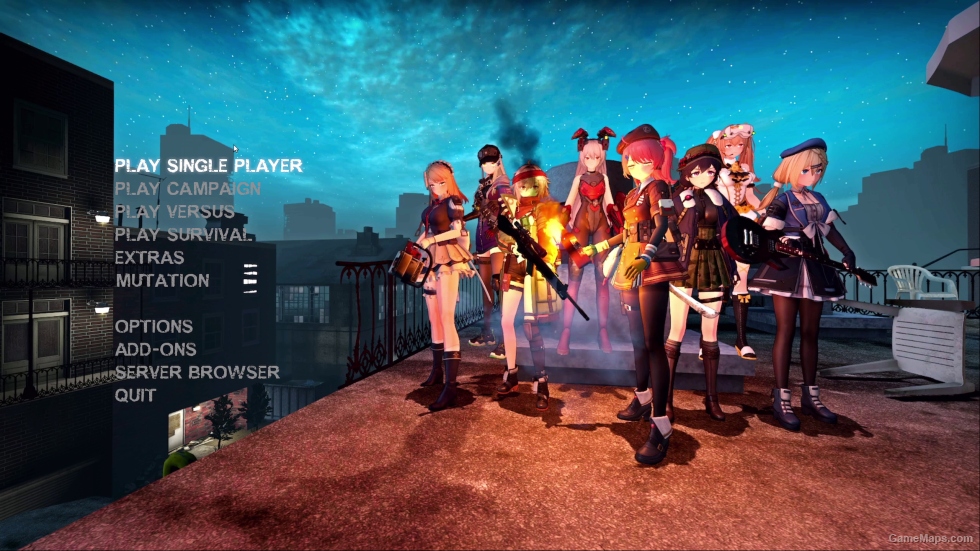 Girls' Frontline 2 background video for Left 4 Dead 2 main menu