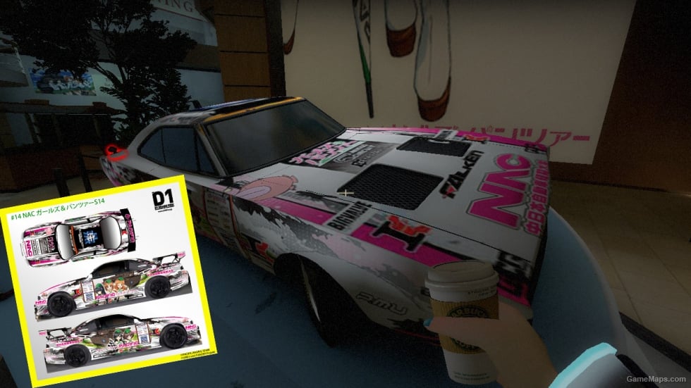 Girls und Panzer racing car & posters in Dead center