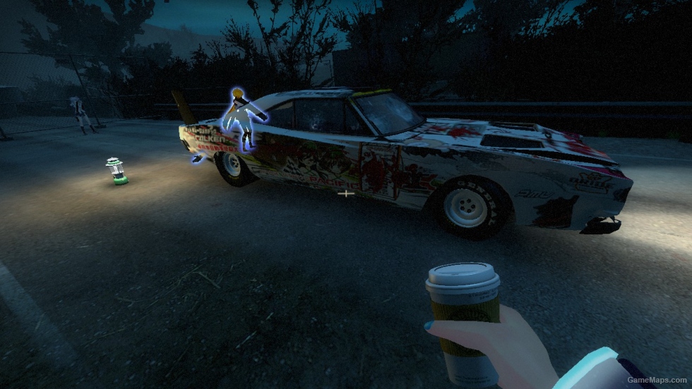 Girls und Panzer racing car & posters in Dead center
