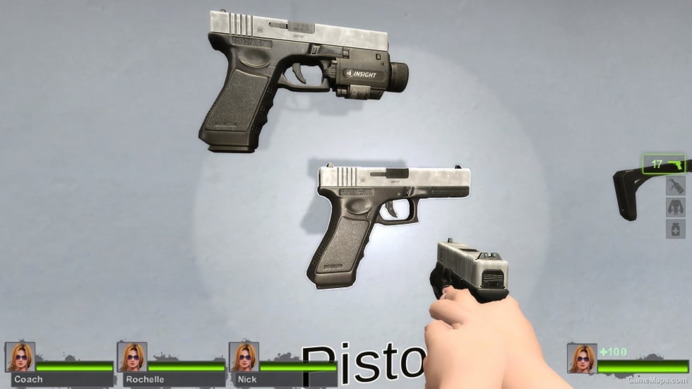 glock 17 silver slide (Dual pistols)