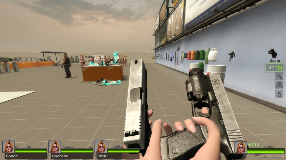 glock 17 silver slide (Dual pistols)