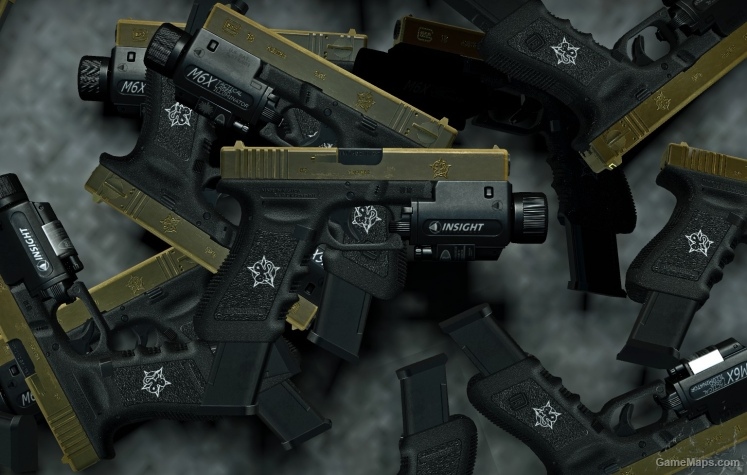 Glock 18 Gold Reptile (smg replacement)