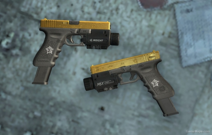 Glock 18 Gold Reptile (smg replacement)