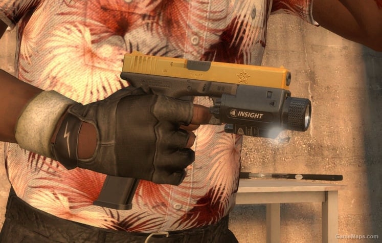 Glock 18 Gold Reptile (smg replacement)