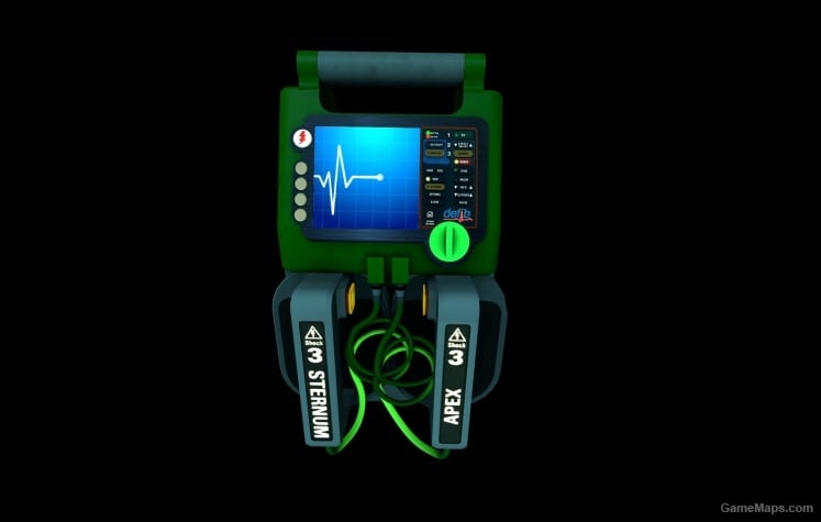 Glowing Animated Defibrillator Green