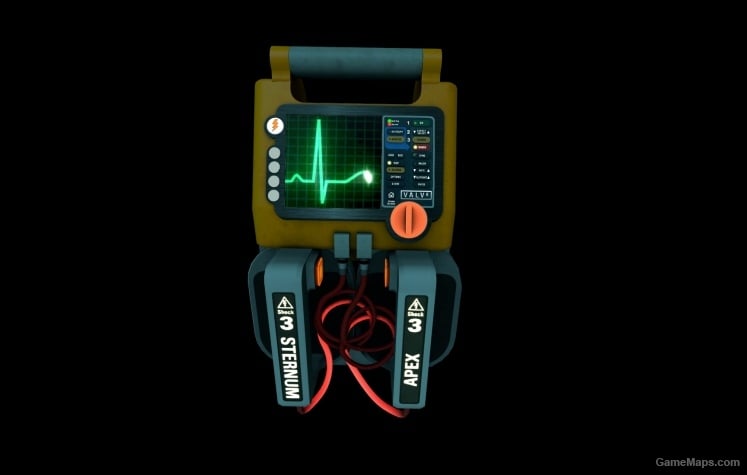 Glowing Animated Defibrillator Orange