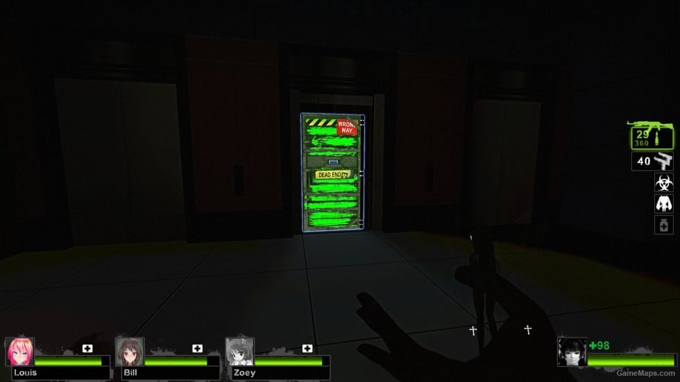 Glowing Green Saferoom Door