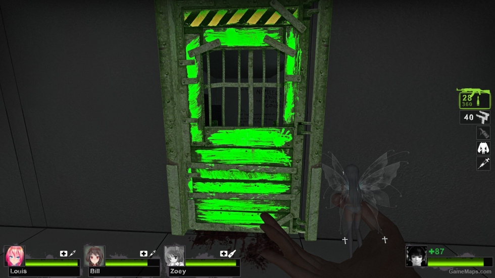 Glowing Green Saferoom Door