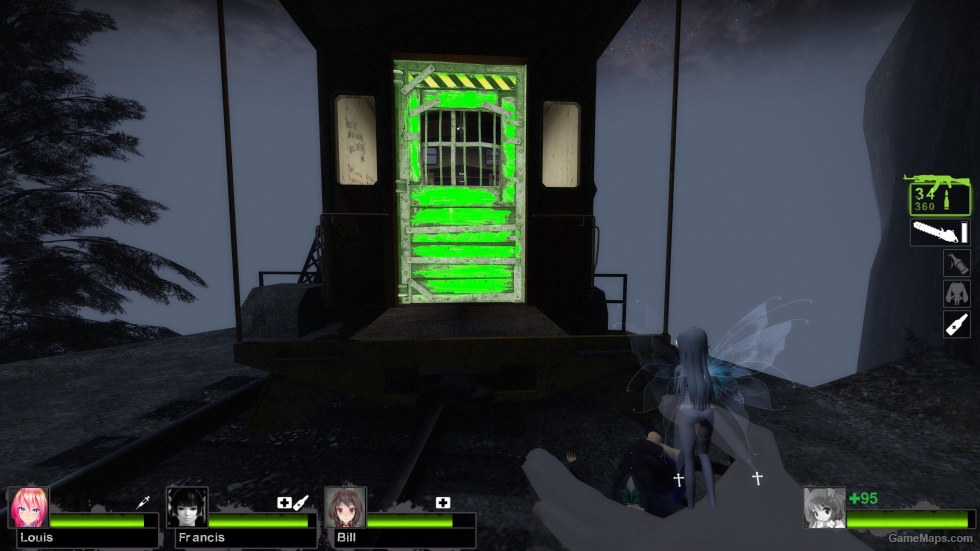 Glowing Green Saferoom Door