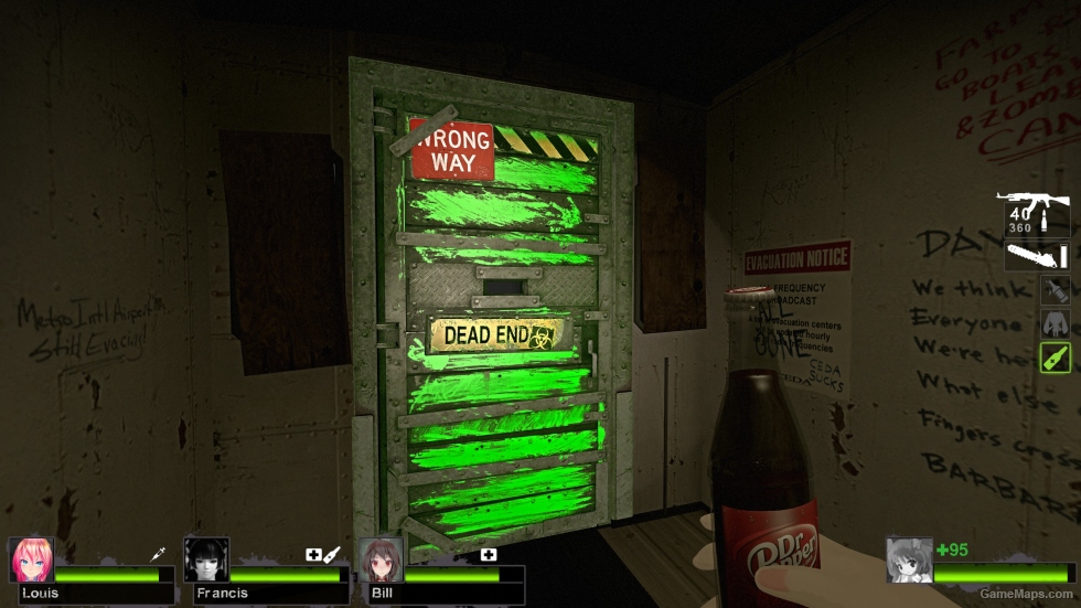 Glowing Green Saferoom Door