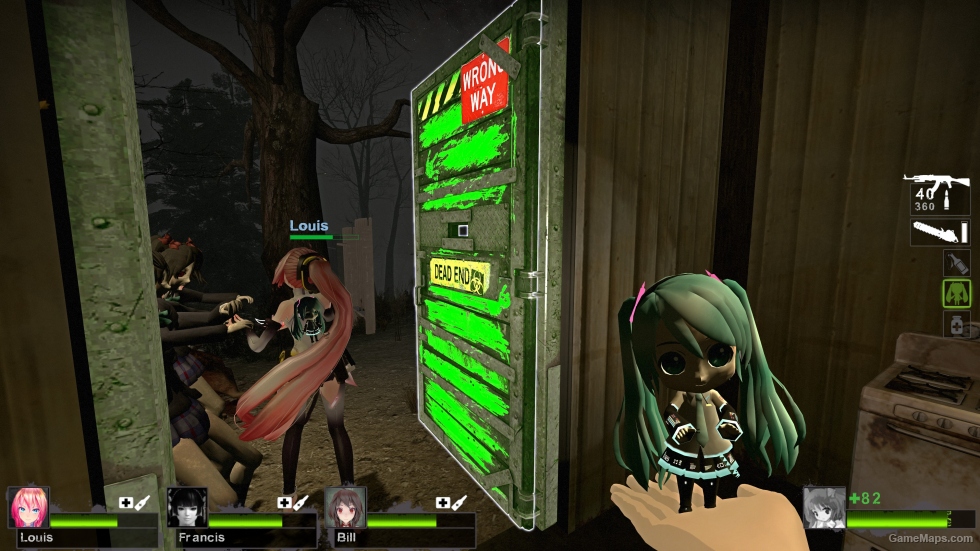 Glowing Green Saferoom Door