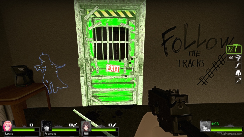 Glowing Green Saferoom Door