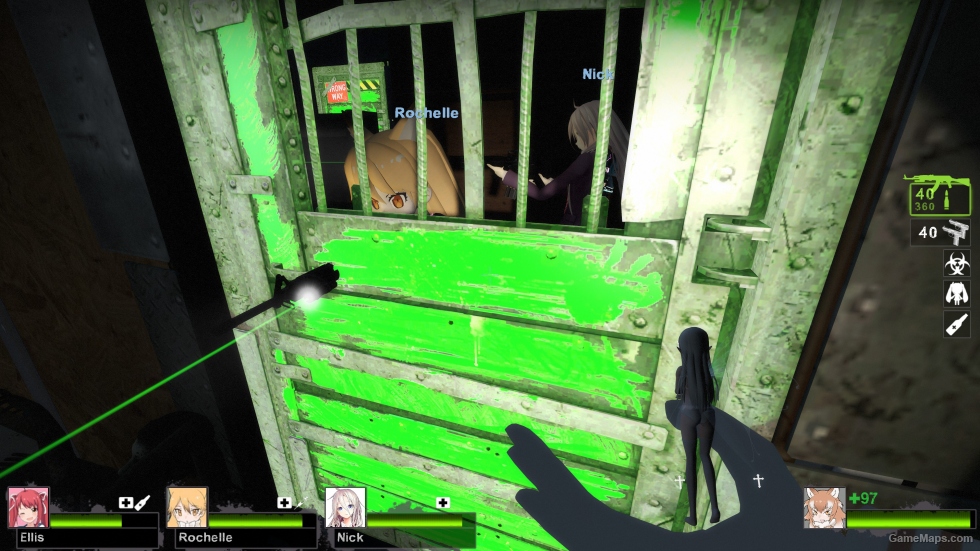 Glowing Green Saferoom Door