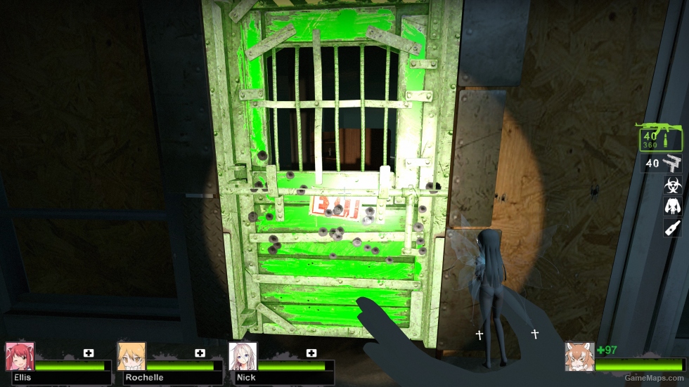 Glowing Green Saferoom Door