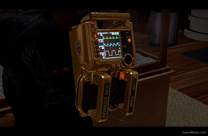 Gold Animated Glowing Defibrillator