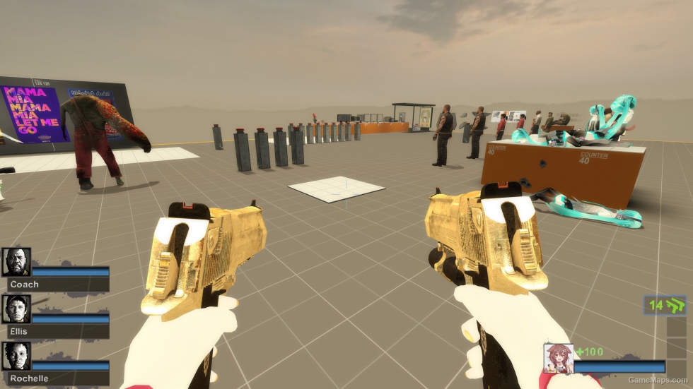 Gold Dual Desert Eagles (Dual pistols)